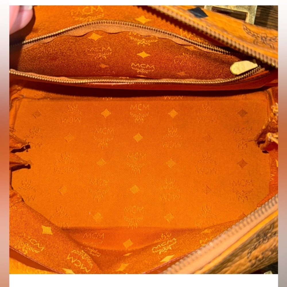 ✨German MCM Cognac Visetos Satchel Bag | Vintage - Picture 13 of 16